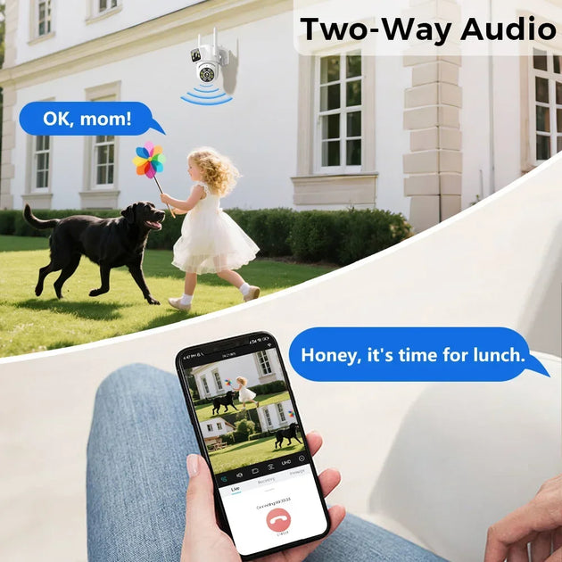 Image de la caméra de sécurité à domicile 2MP 4MP HD pour une surveillance extérieure efficace.