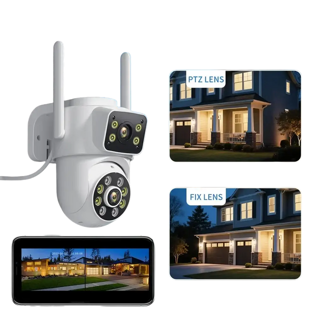Démonstration des fonctionnalités de l'application ICSEE pour la caméra de surveillance extérieure.