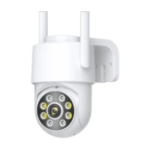 Caméra de surveillance extérieure 8MP 4K Wifi en action, montrant le suivi des mouvements.