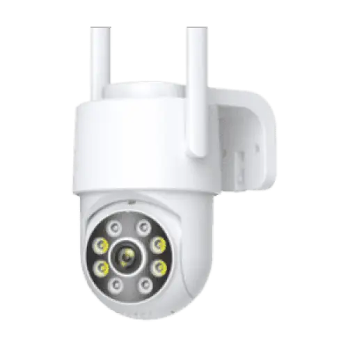 Illustration de l'angle de vue de 87° de la caméra de surveillance extérieure 8MP 4K.