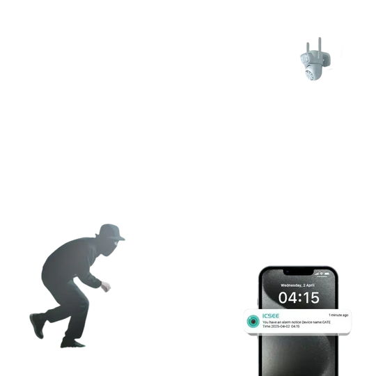 Caractéristiques techniques de la caméra de surveillance extérieure, modèle 8MP 4K Wifi.