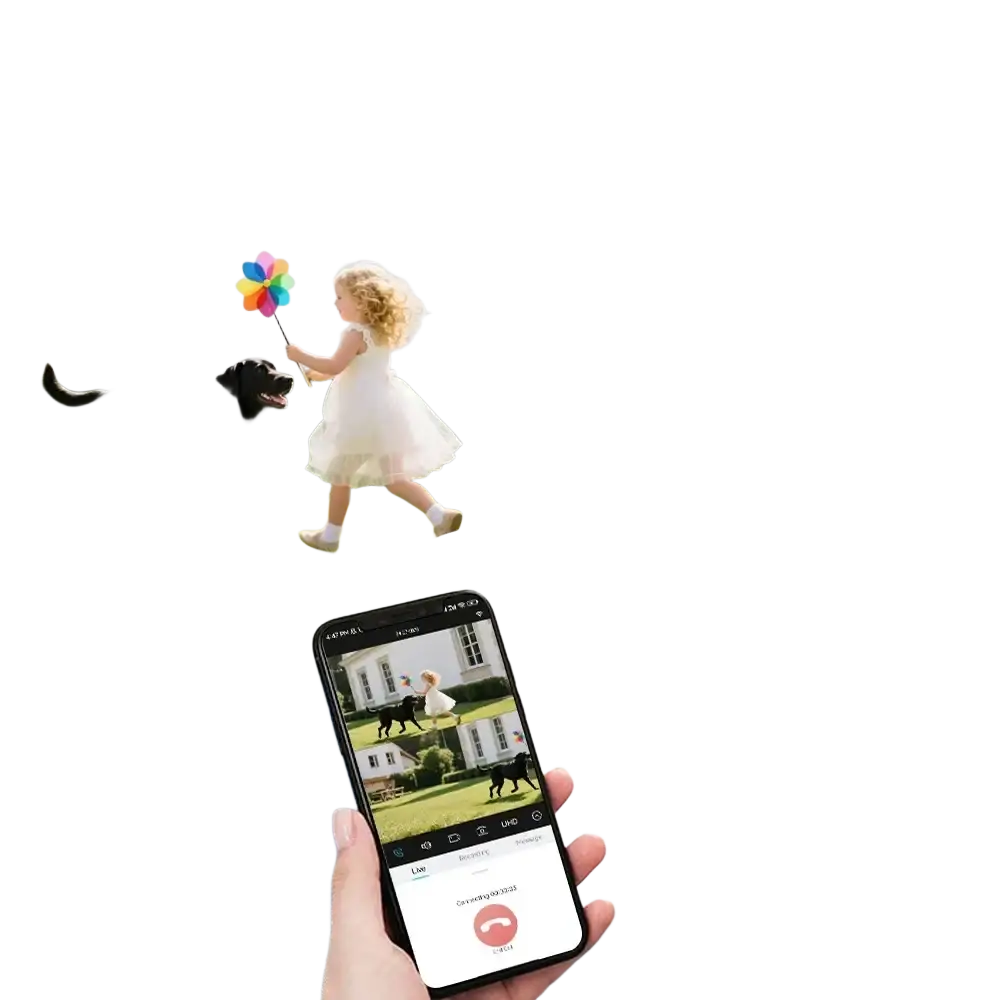 Image de la caméra de sécurité à domicile 2MP 4MP HD pour une surveillance extérieure efficace.