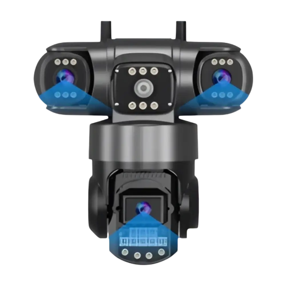 Un système de caméra à lentilles multiples avec une capacité de vision à 360 degrés.