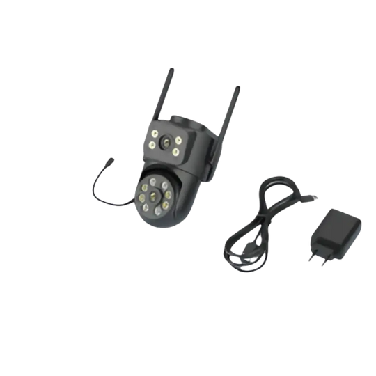 Caractéristiques de la caméra Wifi extérieure 4K, incluant le stockage SD carte jusqu'à 128G.
