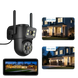 Détails de la caméra Wifi extérieure 4K avec double écran, parfaite pour la détection humaine.
