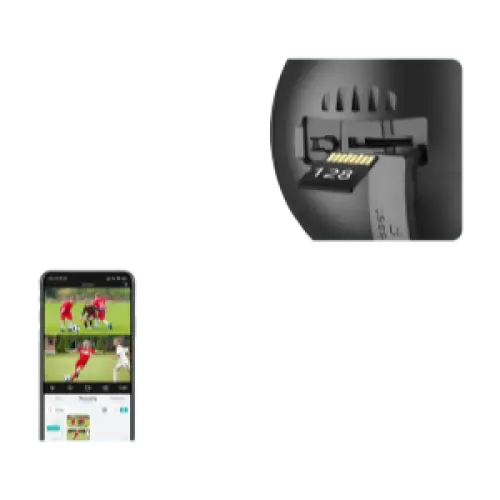 Illustration de la caméra Wifi extérieure 4K en action, capturant des images de jour et de nuit.