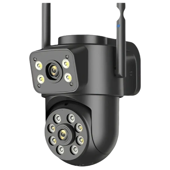 Caméra Wifi extérieure 4K avec connectivité Wi-Fi 2,4 GHz, parfaite pour une sécurité domestique intelligente.