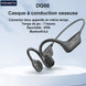 Casque à conduction osseuse bluetooth paramita dg08 noir ergonomique avec puce bluetooth et finition mate sport étanche