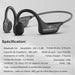 Casque à conduction osseuse bluetooth paramita dg08 noir avec cadre titane, plastique abs et gel silicone confort peau