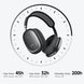 Casque bluetooth hoco w68 noir over-ear avec réduction de bruit anc et finitions mates en mesh sur les écouteurs