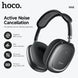 Casque bluetooth hoco w68 type over-ear noir avec réduction de bruit anc, arceau en mesh et coussinets rembourrés