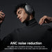 Casque bluetooth hoco w68 noir type over-ear avec réduction de bruit anc et design moderne sur lécouteur