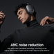 Casque bluetooth hoco w68 noir type over-ear avec réduction de bruit anc et design moderne sur lécouteur