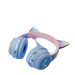 Casque bluetooth oreilles de chat rose pastel avec micro pour enfants et chargement sans fil aux accents irisés