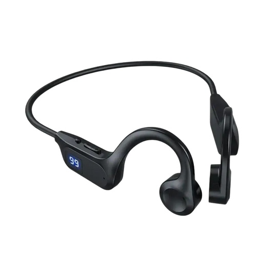 Casque de natation oneplus bone conduction noir avec affichage numérique compatible bluetooth et carte mémoire