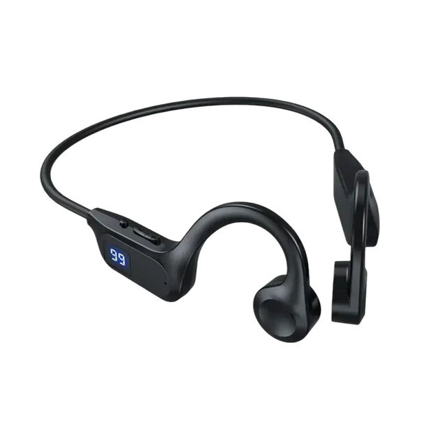 Casque de natation oneplus bone conduction noir avec affichage numérique compatible bluetooth et carte mémoire