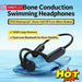 Casque de natation oneplus à conduction osseuse noir compatible bluetooth avec design courbé étanche