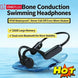 Casque de natation oneplus à conduction osseuse noir compatible bluetooth avec design courbé étanche