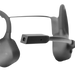 Microphone noise-canceling noir avec grille en mesh pour écouteurs à conduction osseuse sport et travail oreille ouverte