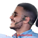 Écouteurs à conduction osseuse noirs avec design ergonomique et micro fin pour sport et travail en oreille ouverte