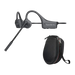 Écouteurs à conduction osseuse noirs super q3 pro avec microphone et étui de protection pour sport et travail en oreille ouverte