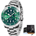 LIGE Montre de plongée étanche pour homme montre bracelet à quartz Montre à Quartz