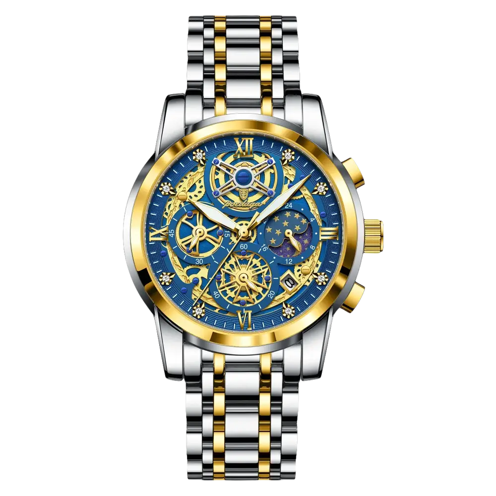 POEDAGAR luxe haute qualité homme montre étanche lumineux chronographe Date hommes montre en acier inoxydable Quartz