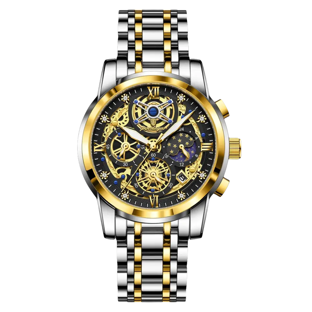 POEDAGAR luxe haute qualité homme montre étanche lumineux chronographe Date hommes montre en acier inoxydable Quartz