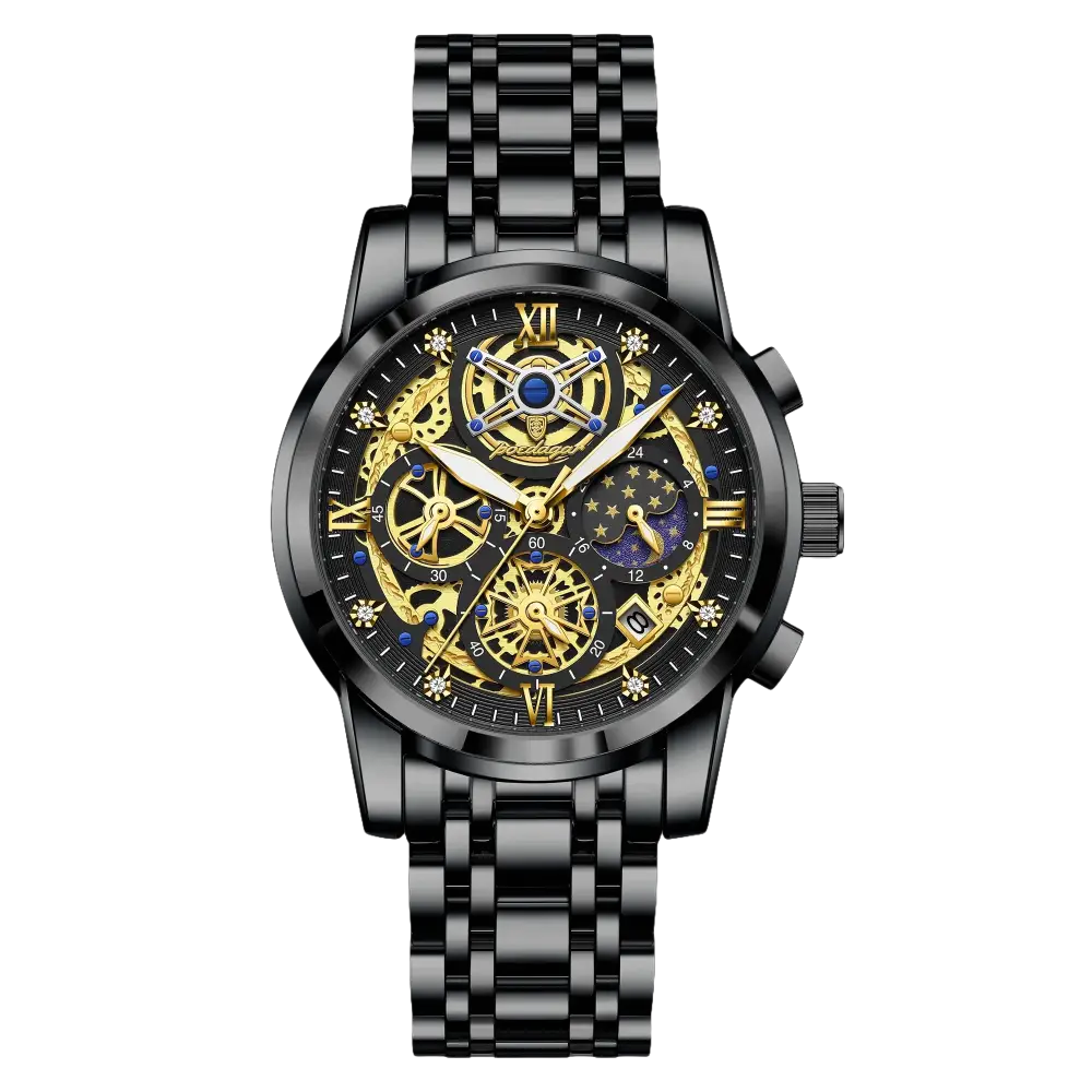 POEDAGAR luxe haute qualité homme montre étanche lumineux chronographe Date hommes montre en acier inoxydable Quartz