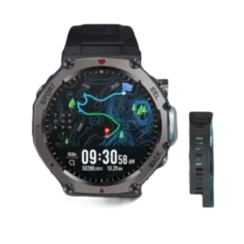 Montre GPS T-rex 3 Ultra : montre intelligente 5 ATM étanche avec double bande GNSS et boussole militaire