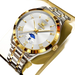 OLEVS 3638 montre pour hommes montre à Quartz originale en acier inoxydable étanche lumineux grand cadran jour Date
