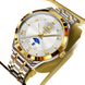 OLEVS 3638 montre pour hommes montre à Quartz originale en acier inoxydable étanche lumineux grand cadran jour Date