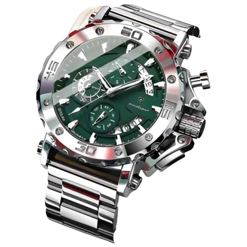 POEDAGAR montre de luxe pour hommes calendrier lumineux étanche homme - Montre à Quartz