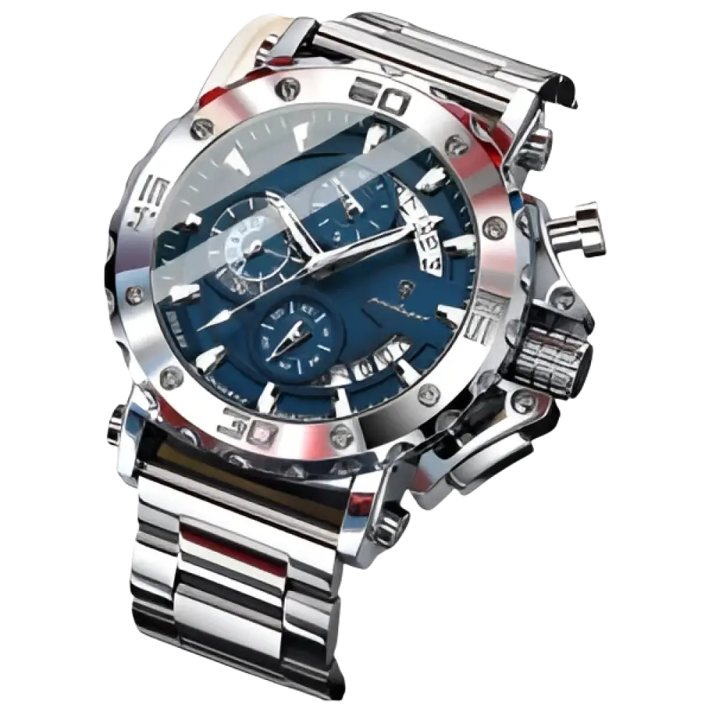 POEDAGAR montre de luxe pour hommes calendrier lumineux étanche homme - Montre à Quartz