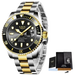 LIGE Montre de plongée étanche pour homme montre bracelet à quartz Montre à Quartz