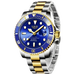 LIGE Montre de plongée étanche pour homme montre bracelet à quartz Montre à Quartz