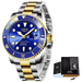 LIGE Montre de plongée étanche pour homme montre bracelet à quartz Montre à Quartz