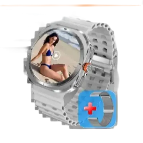 Montre intelligente 2025 Ultra pour hommes avec GPS, NFC, 32GB, affichage vidéo 3D et boussole