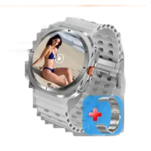 Montre intelligente 2025 Ultra pour hommes avec GPS, NFC, 32GB, affichage vidéo 3D et boussole