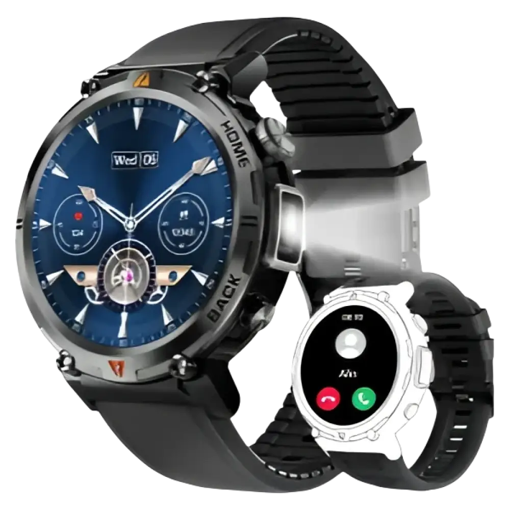 Montre intelligente EIGIIS KE3 Bluetooth pour hommes - Appels et fonctionnalités avancées