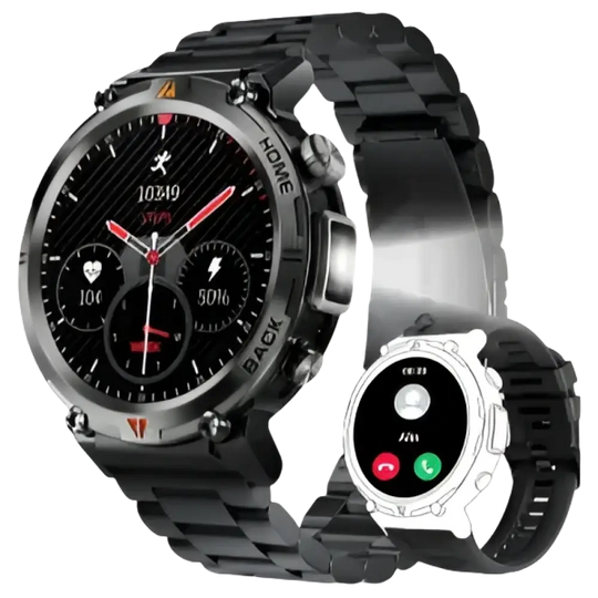 Montre intelligente EIGIIS KE3 Bluetooth pour hommes - Appels et fonctionnalités avancées