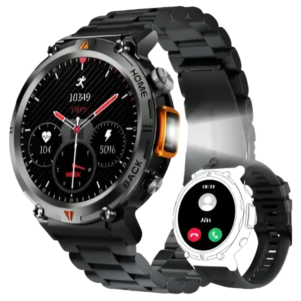 Montre intelligente EIGIIS KE3 Bluetooth pour hommes - Appels et fonctionnalités avancées