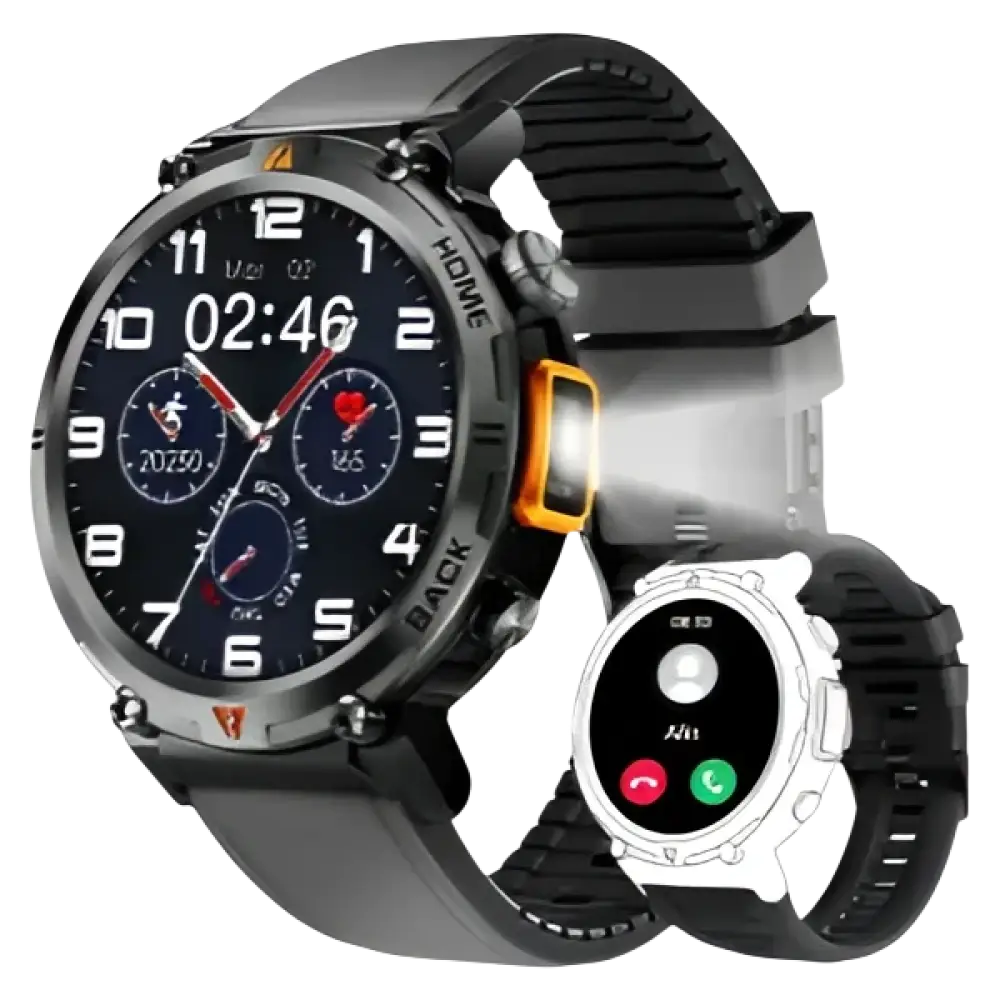 Montre intelligente EIGIIS KE3 Bluetooth pour hommes - Appels et fonctionnalités avancées