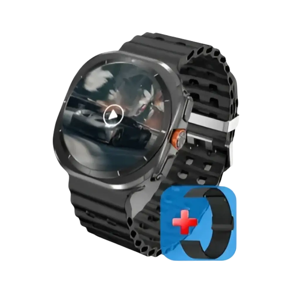Montre intelligente 2025 Ultra pour hommes avec GPS, NFC, 32GB, affichage vidéo 3D et boussole