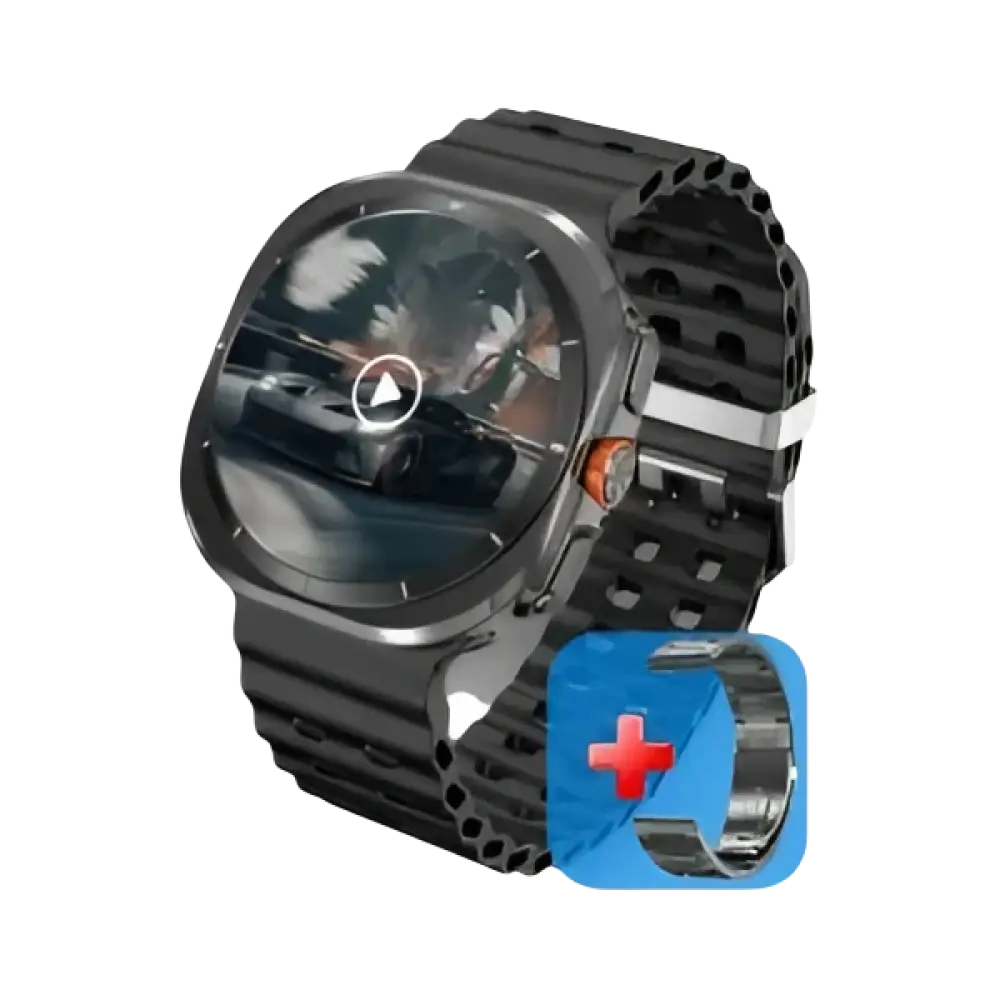 Montre intelligente 2025 Ultra pour hommes avec GPS, NFC, 32GB, affichage vidéo 3D et boussole