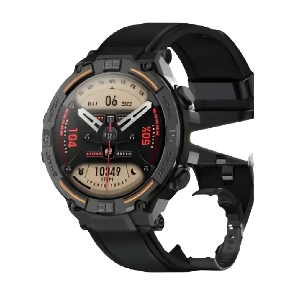 Montre intelligente militaire étanche pour hommes avec écran HD 360x360 et lampe de poche