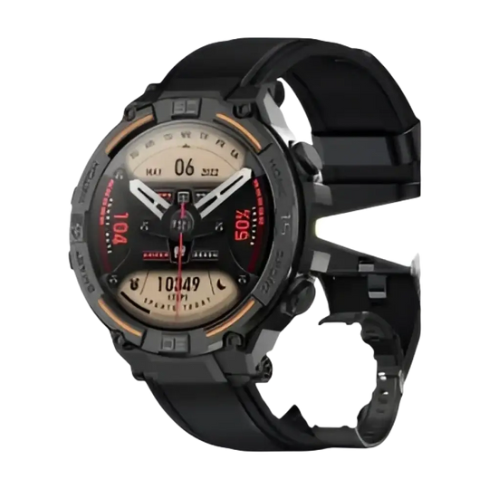 Montre intelligente militaire étanche pour hommes avec écran HD 360x360 et lampe de poche