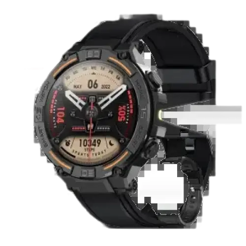 Montre intelligente militaire étanche pour hommes avec écran HD 360x360 et lampe de poche