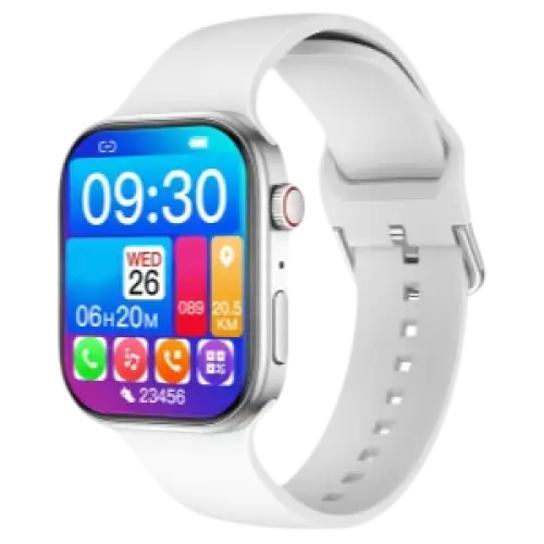 2025 montre intelligente 1.83 ’écran HD Bluetooth appel surveillance de la fréquence cardiaque - Blanc / Pour Apple