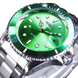 Montre mécanique automatique pour hommes étanche bracelet en acier inoxydable calendrier lumineux montres décontractées